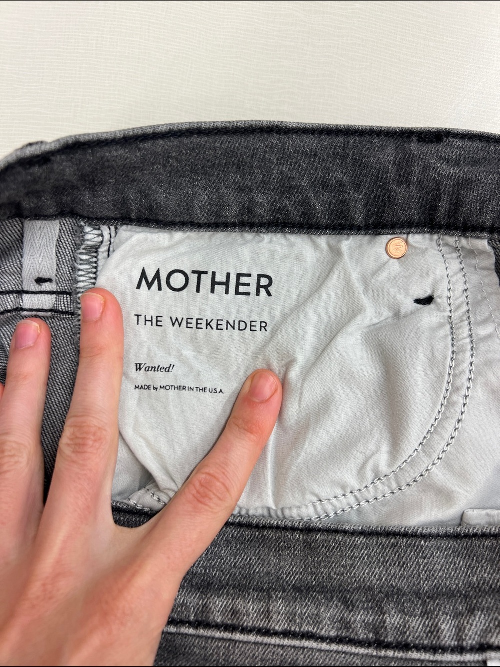 MOTHER the weekender Wanted! faded black jeans wide leg jeans denim pants 29 - Picture 12 of 15